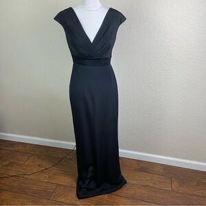 Marchesa Notte Black Silk Formal Maxi Gown Size 4